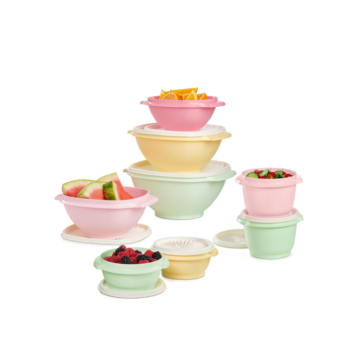 Vintage Tupperware Servalier® Bowl Set with Lids | 16-Piece Kitchen Storage