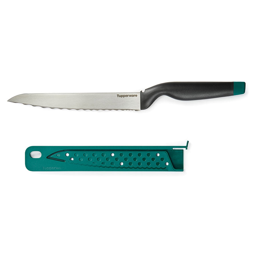 Serrated Bread Knife with Sheath for Slicing & Baking | Tupperware® Amazing Series