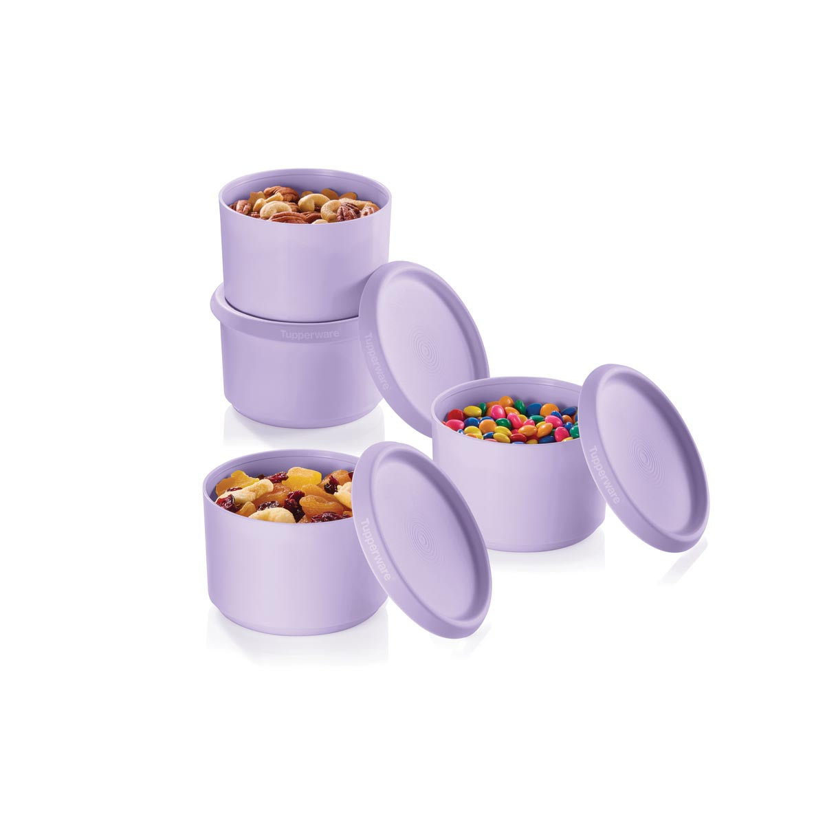 One Touch Airtight Canisters for Coffee & Dry Food Storage | 4-Pack