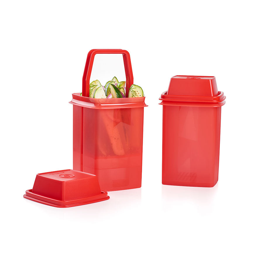 Pickle Container with Strainer for Easy Snacking | Pick-A-Deli® Small