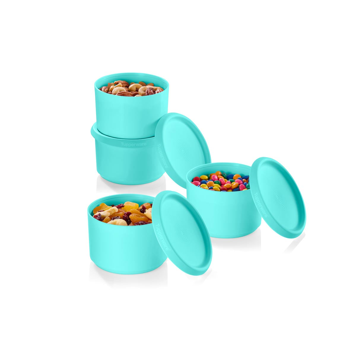One Touch Airtight Canisters for Coffee & Dry Food Storage | 4-Pack
