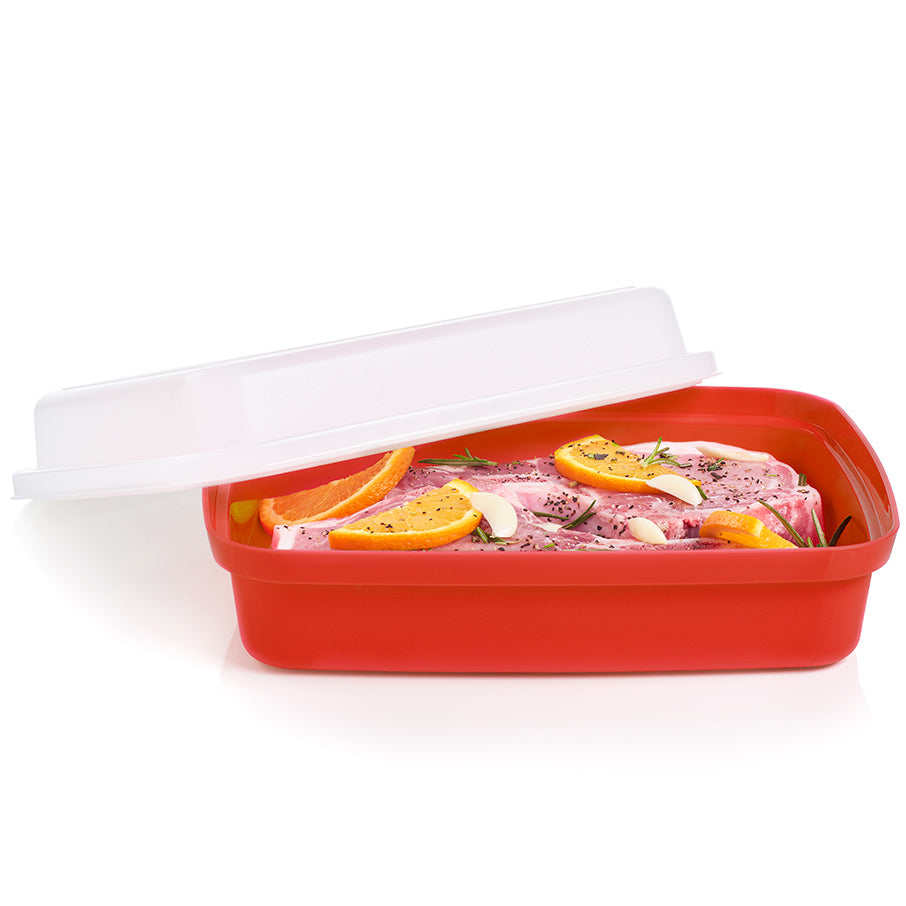 Mess-Free Marinating Container with 3D Grid for Even Seasoning | Jr. Season-Serve®