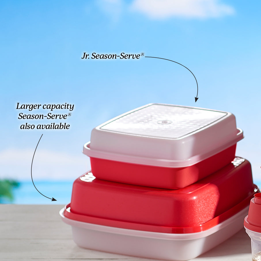 Mess-Free Marinating Container with 3D Grid for Even Seasoning | Jr. Season-Serve®