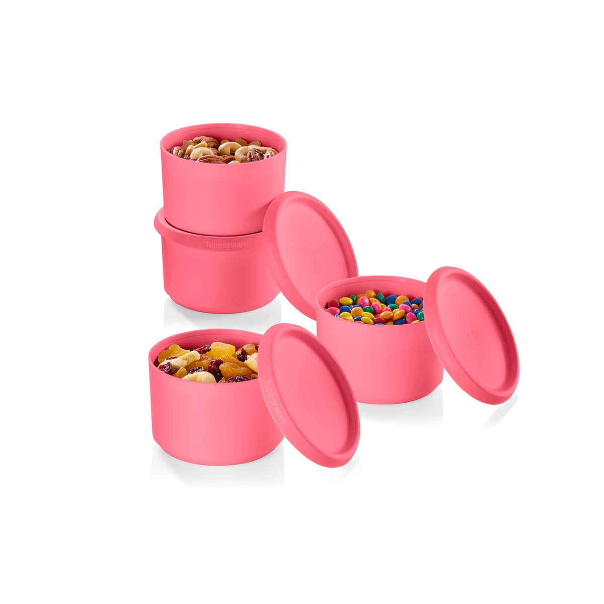 One Touch Airtight Canisters for Coffee & Dry Food Storage | 4-Pack