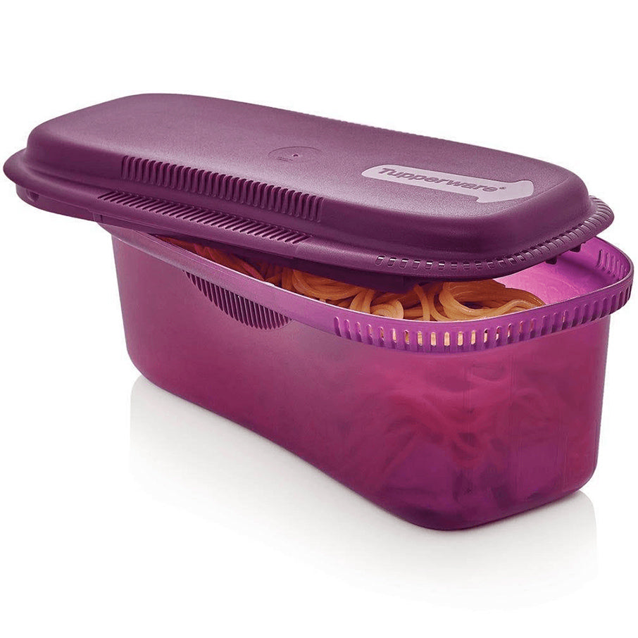 Microwave Pasta Maker with Strainer & Storage Lid | Quick Cook Pasta