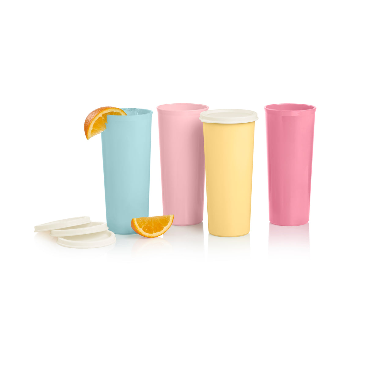 Vintage Tumblers 16oz with Leak-Proof Lids | 12-Piece Set