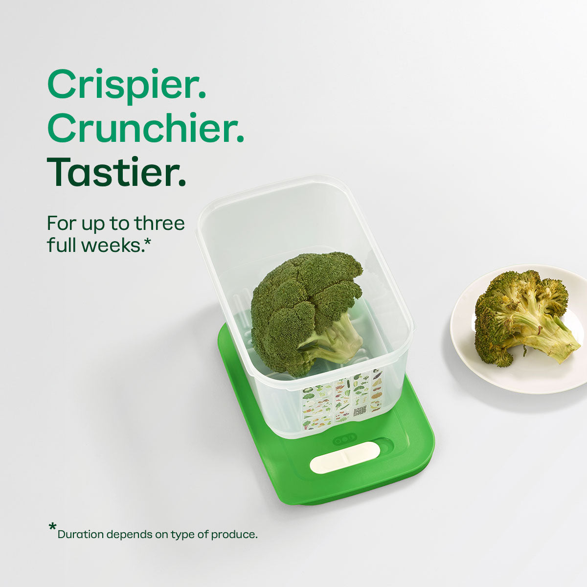 Freshness-Preserving Food Container for Fruits & Vegetables | FridgeSmart® Small Deep