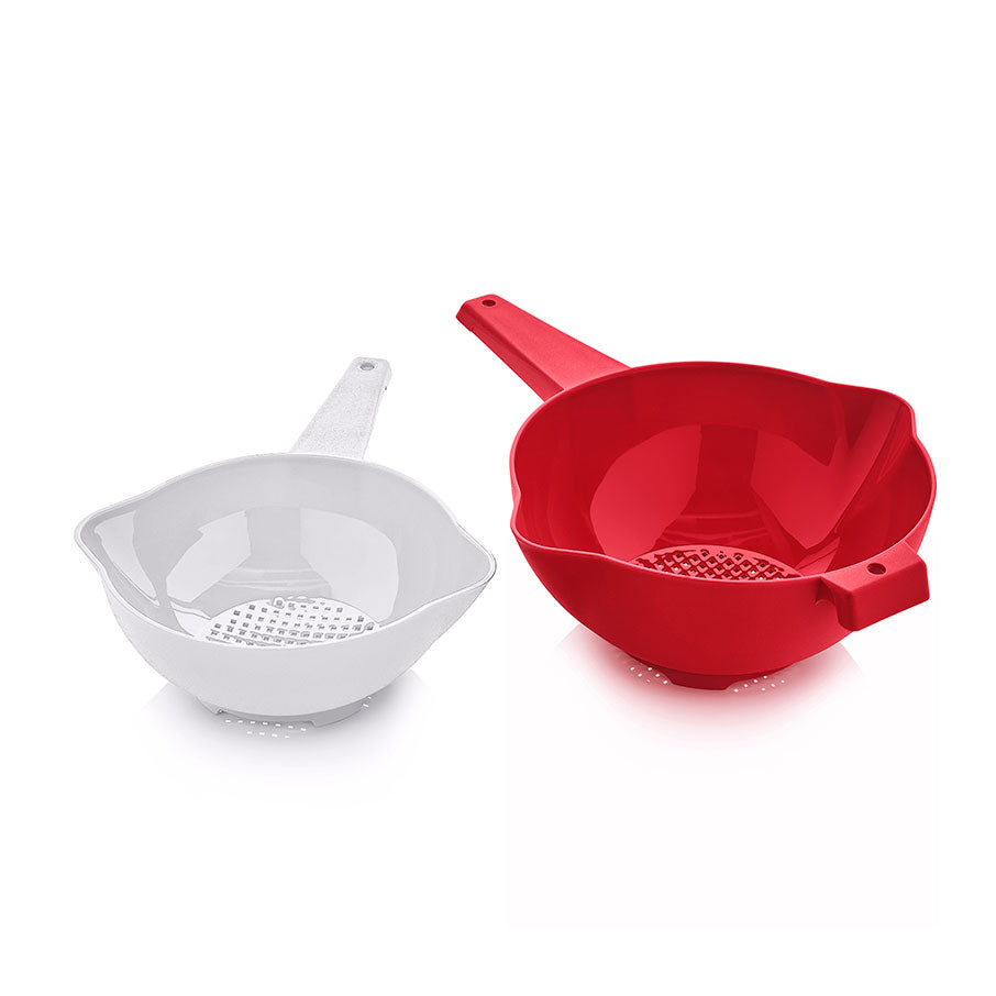 Stainless Steel Colander Set for Pasta & Vegetables | 2-Piece Kitchen Strainer