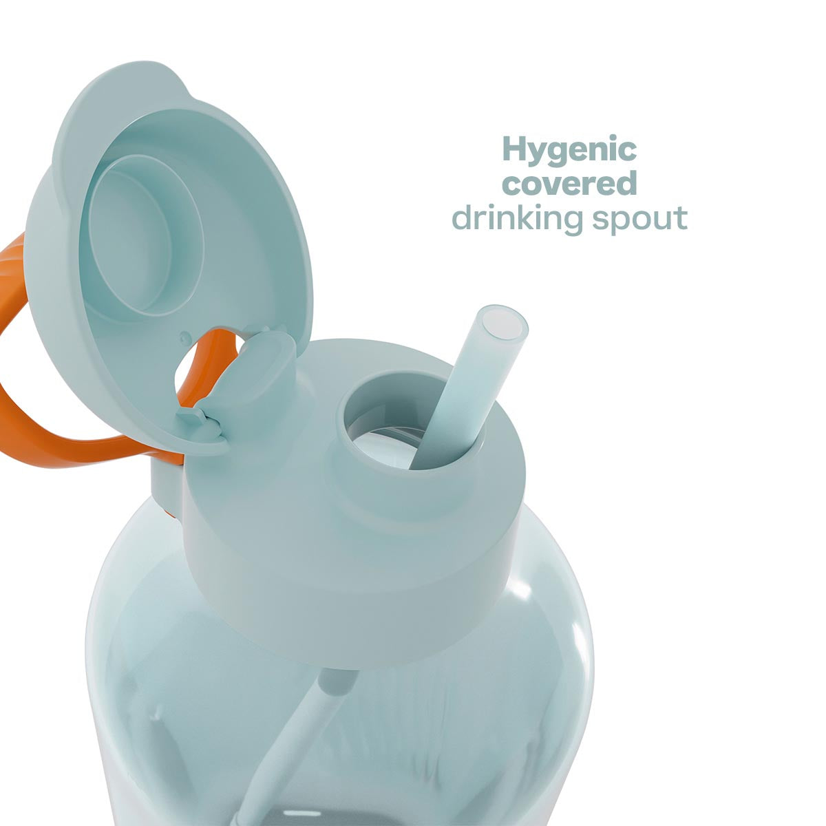 Eco-Friendly 2L Water Bottle with Time Markers & Straw | AquaVibe™