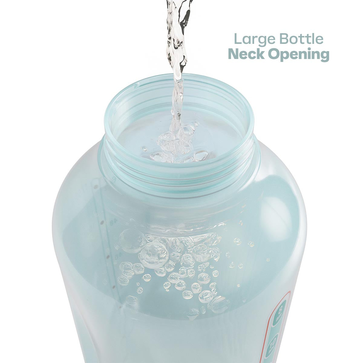 Eco-Friendly 2L Water Bottle with Time Markers & Straw | AquaVibe™