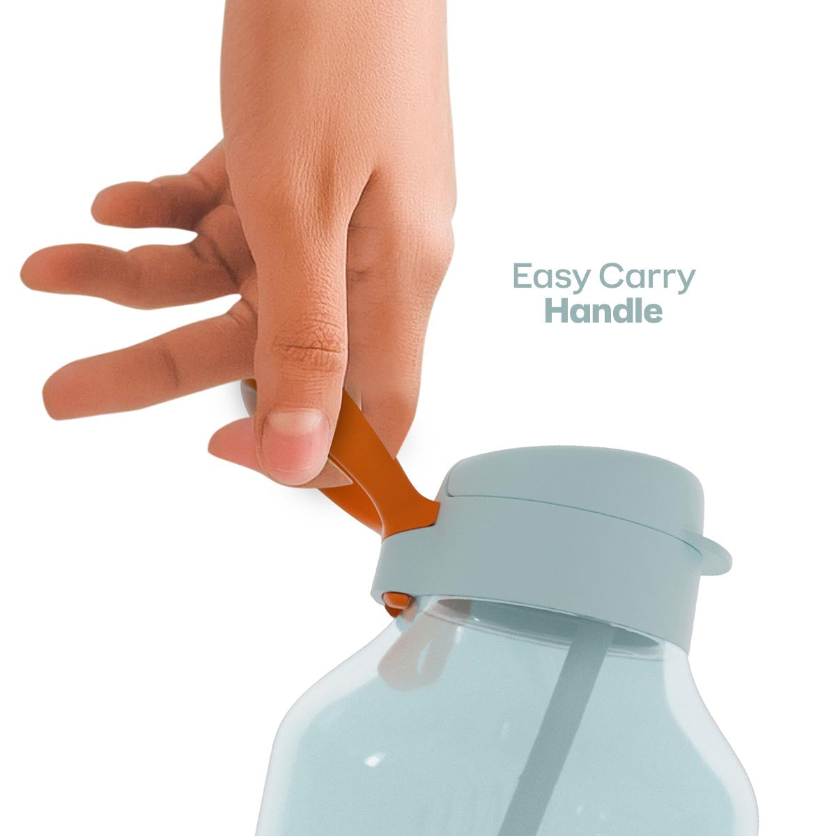 Eco-Friendly 2L Water Bottle with Time Markers & Straw | AquaVibe™