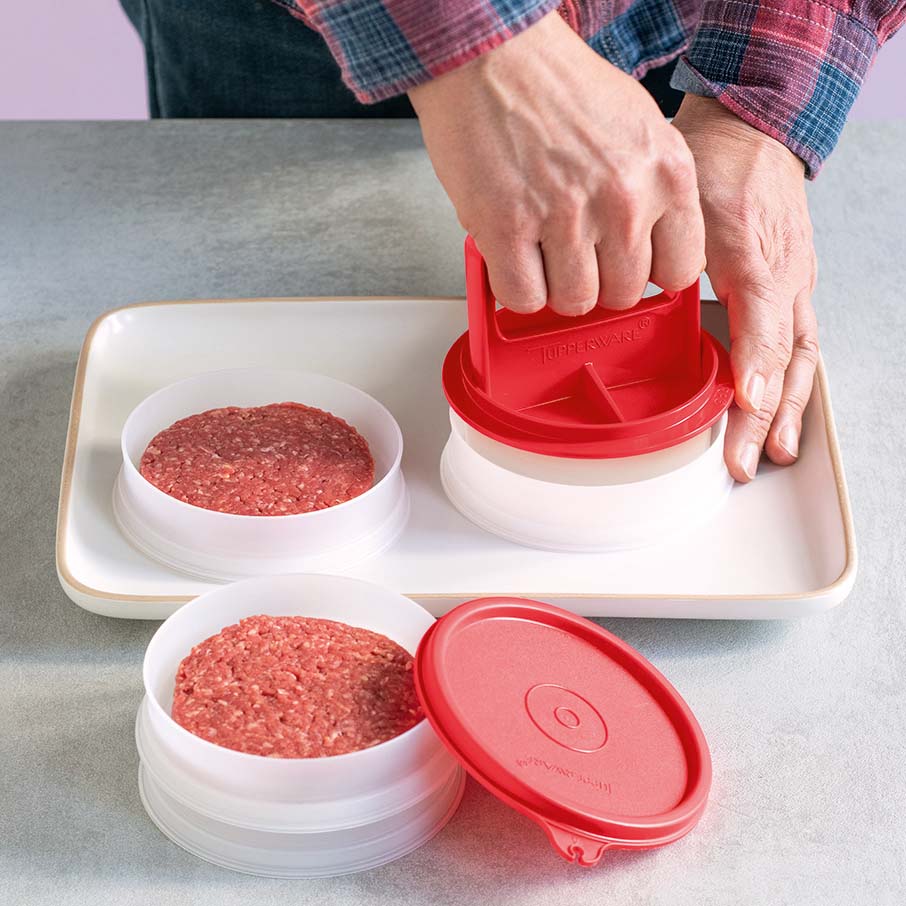 Hamburger Press & Storage Set for Homemade Patties | Stack-Seal Keepers