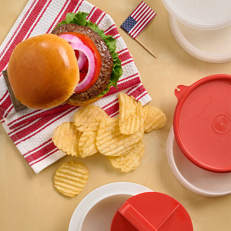 Hamburger Press & Storage Set for Homemade Patties | Stack-Seal Keepers