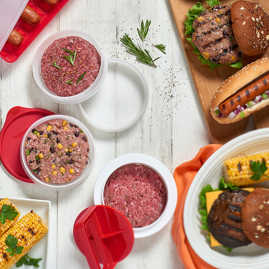 Hamburger Press & Storage Set for Homemade Patties | Stack-Seal Keepers