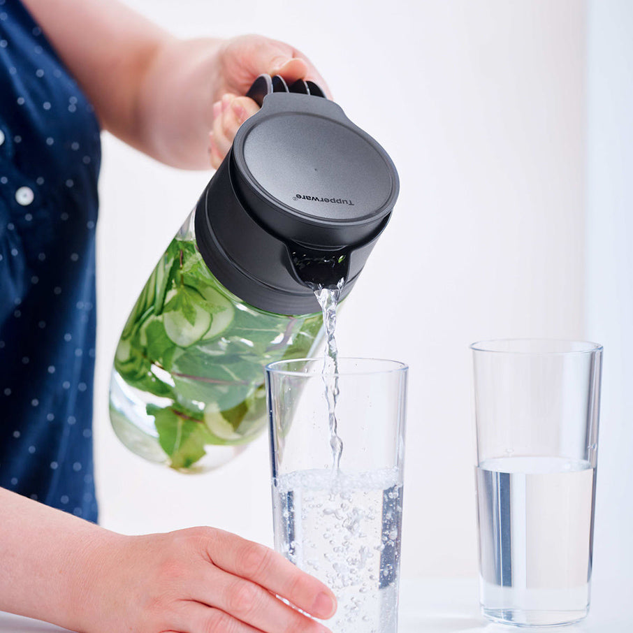 Clear Pitcher with Strainer Lid | Elegant & Unbreakable | Clearly Elegant