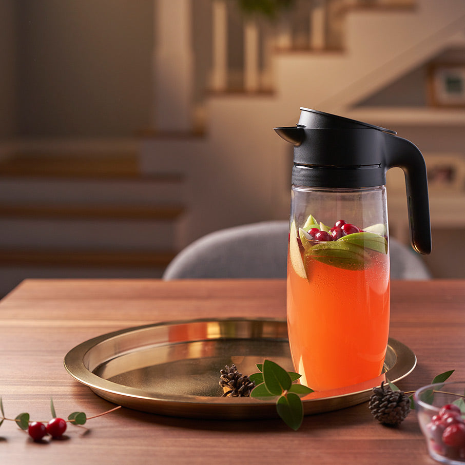 Clear Pitcher with Strainer Lid | Elegant & Unbreakable | Clearly Elegant
