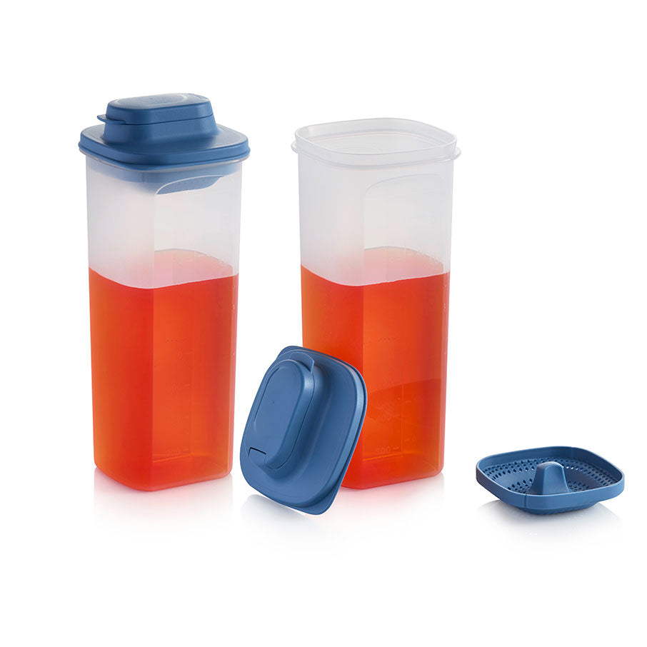 Leak Proof Slim Line Pitcher with Strainer | 2-Qt Capacity for Infused Drinks