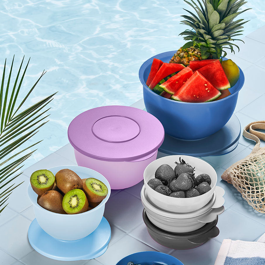 Colorful Serving Bowl Set with Lids for Entertaining | Tupperware® Impressions