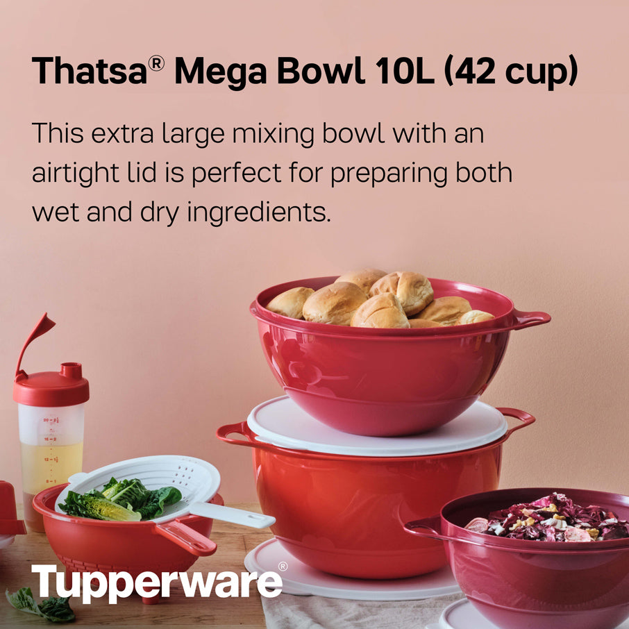 Extra Large 42-Cup Mixing Bowl with Leak-Proof Lid | Thatsa® Mega Bowl