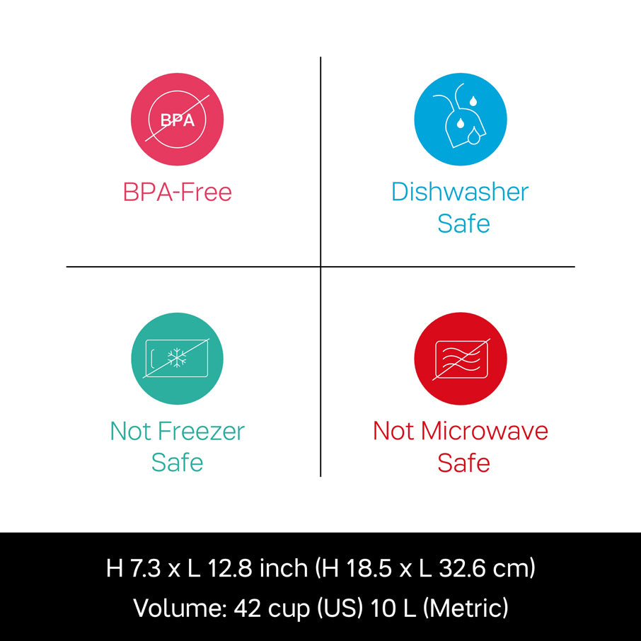 Extra Large 42-Cup Mixing Bowl with Leak-Proof Lid | Thatsa® Mega Bowl