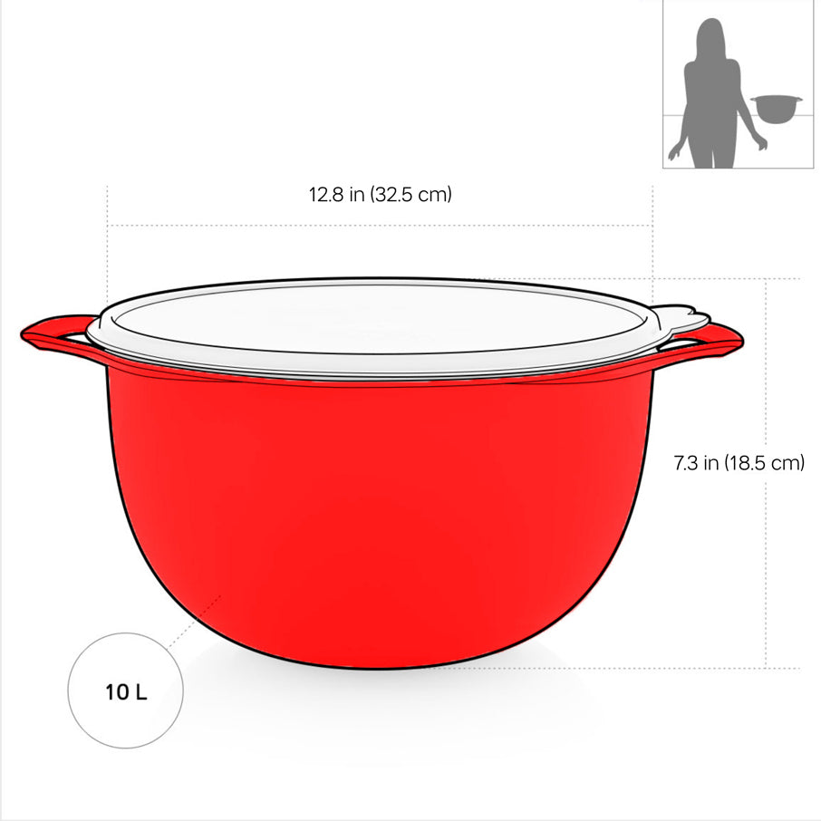 Extra Large 42-Cup Mixing Bowl with Leak-Proof Lid | Thatsa® Mega Bowl