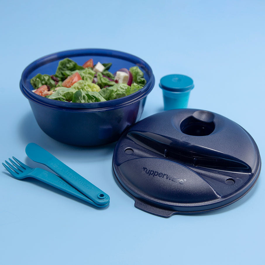 Leak-Proof Salad To Go Set with Dressing Container & Cutlery | Nocturnal Sea