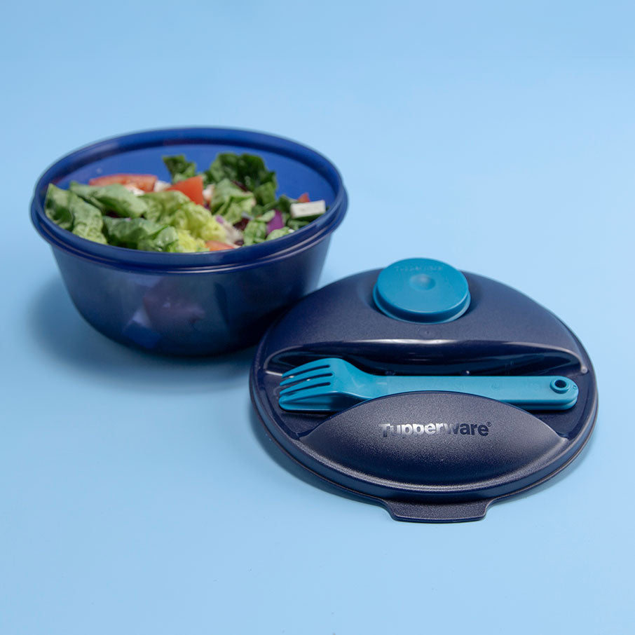 Leak-Proof Salad To Go Set with Dressing Container & Cutlery | Nocturnal Sea