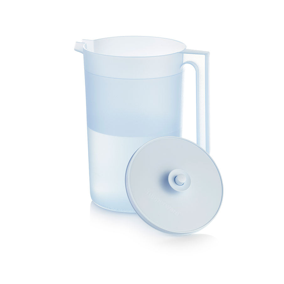 Large Clear Pitcher with Push-Button Lid & Ergonomic Handle | Classic Sheer